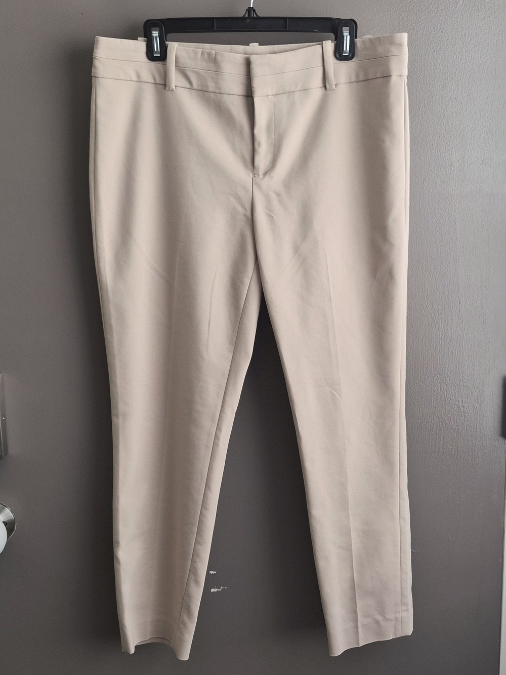 Calvin Klein Straight Leg Dress Pants in Light Beige